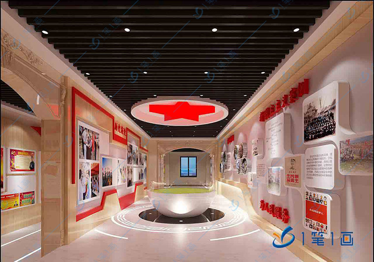 智慧黨建展廳設(shè)計(jì)，多媒體黨建基地-西安一筆一畫科技有限公司