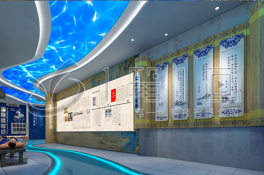 禁毒教育基地建設(shè)-校園毒品預(yù)防教育展廳建設(shè)方案-禁毒教育中心沉浸式設(shè)備-學(xué)校禁毒教育展示館設(shè)計(jì)圖片