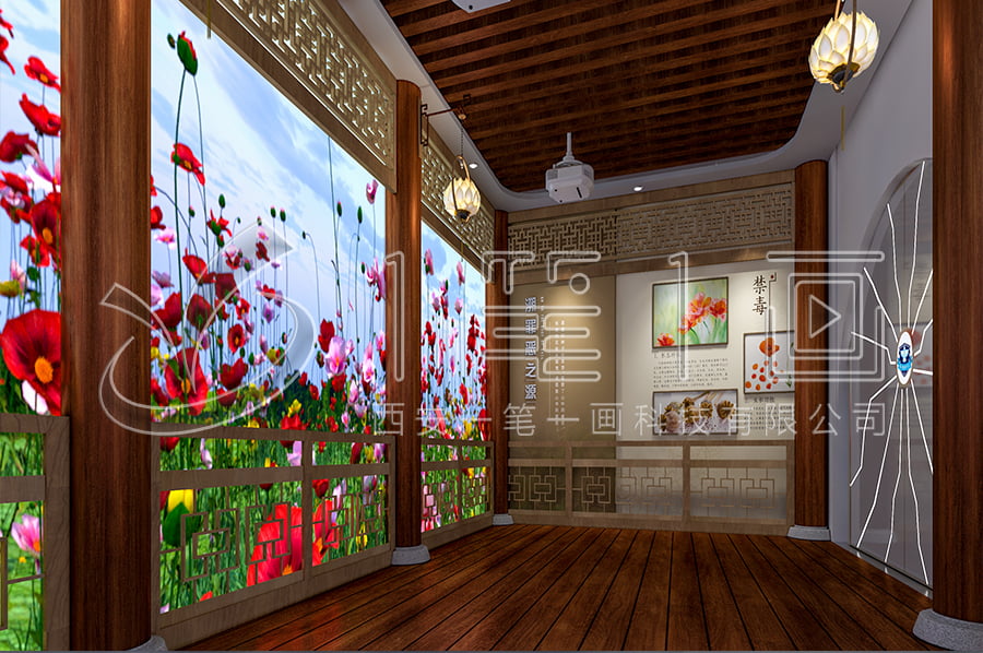 禁毒宣傳教育展館建設(shè)-學(xué)校禁毒教育館建設(shè)方案-禁毒教育中心數(shù)字化設(shè)備-未成年禁毒教育基地設(shè)計平面圖