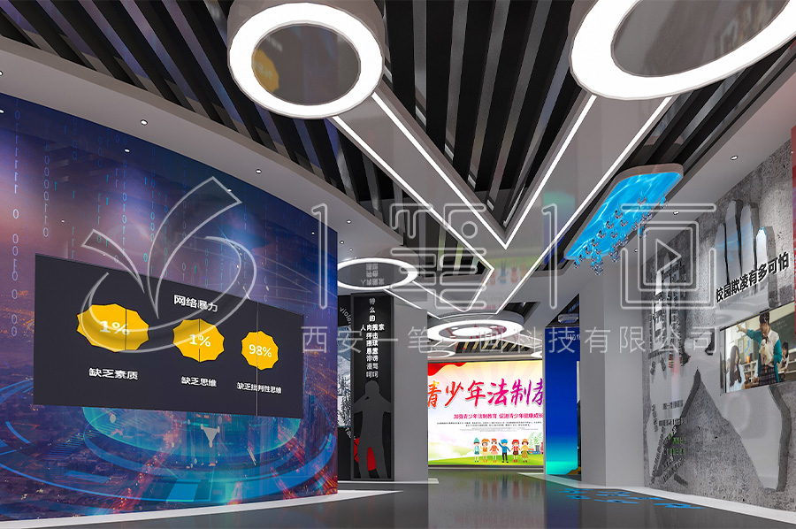 沉浸式普法教育展館-沉浸式普法教育展館施工方案-智慧法制教育展館設(shè)備展示-多媒體法制科普教育館設(shè)計平面圖