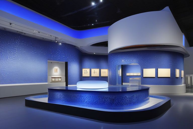磁州窯景德鎮(zhèn)展廳設(shè)計(jì)，瓷器展廳設(shè)計(jì)方案，磁州窯展廳“黑與白的藝術(shù)”