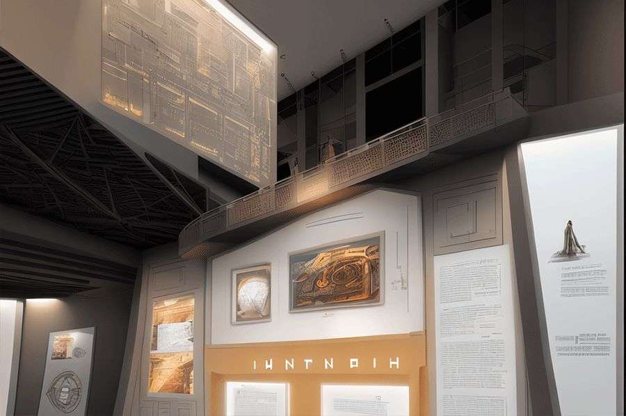 校史展廳效果圖,醫(yī)學(xué)院校史館設(shè)計(jì),二中校史展廳設(shè)備