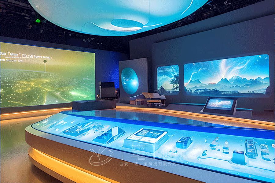 沉浸式科技展廳, 創(chuàng)新展示方案, 智能多媒體互動(dòng)