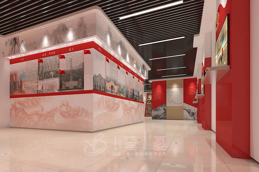 沉浸式黨性展覽館施工圖,數(shù)字化黨建展館設(shè)計,智能黨建教育基地建設(shè)