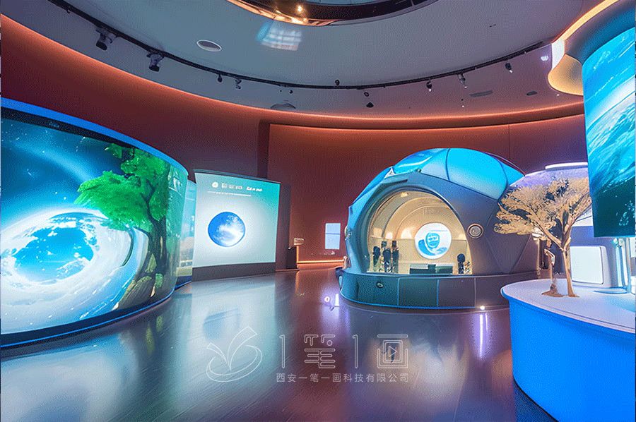 沉浸式思想教育展示館設(shè)計(jì),數(shù)字化多媒體互動(dòng)展館,AI智能高科技展示館