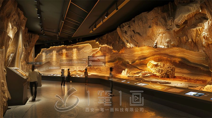 “端牢能源飯碗”地質(zhì)展廳設(shè)計方案，沉浸式地質(zhì)展廳建設(shè)施工，高科技地質(zhì)展廳設(shè)計