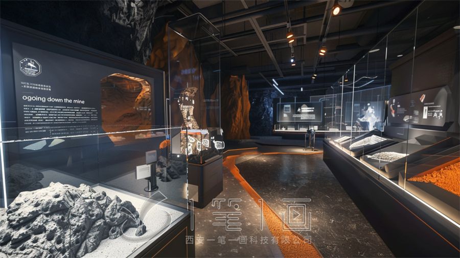 最新地質(zhì)展廳設(shè)計方案，多媒體礦石展廳建設(shè)施工，黑龍江展廳設(shè)計公司