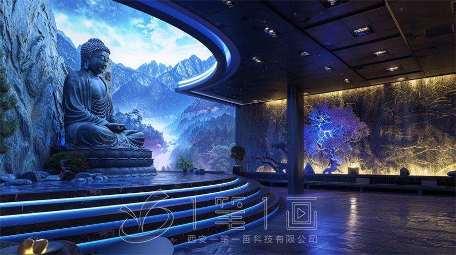 石窟數字展廳設計方案，多媒體互動石窟數字展示館建設施工