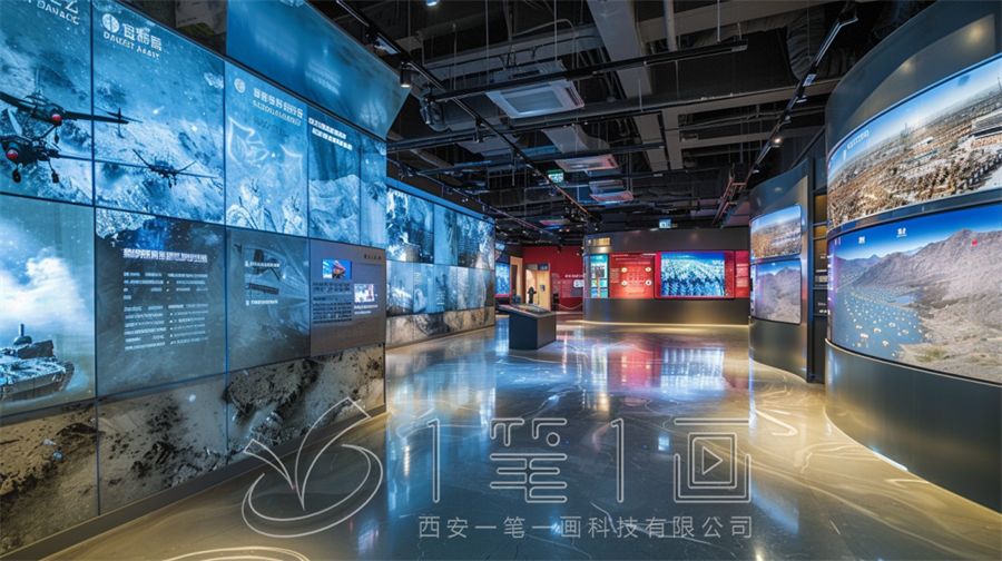 區(qū)國防教育素質(zhì)拓展基地展廳設計方案，多媒體國防動員教育基地建設方案策劃公司